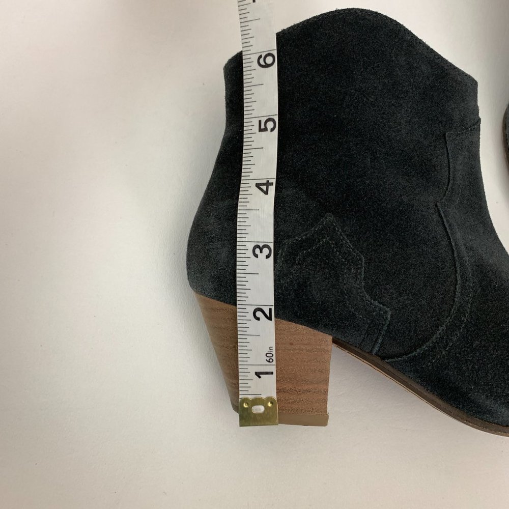 Isabel Marant Ankle Boots Women's Size 36 DICKER Black Suede 2" Heels w/Dust Bag - Picture 9 of 13